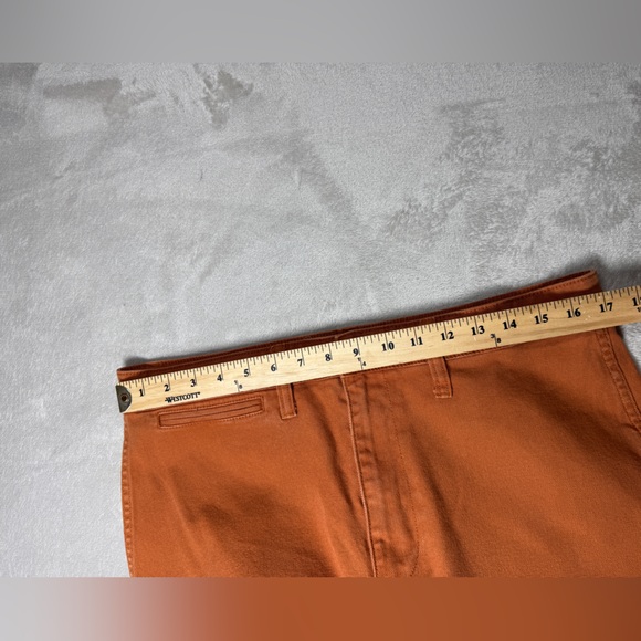 Madewell Curvy Slim Emmet Wide Leg Crop Nutmeg Burnt Orange Pants Size 31 - Picture 7 of 16